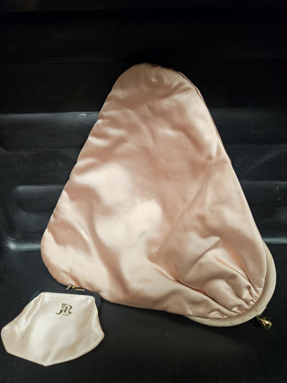 JR USA Womens Pink Handbag Clutch Julius Resnick Frame Bag Coin Purse TG2736